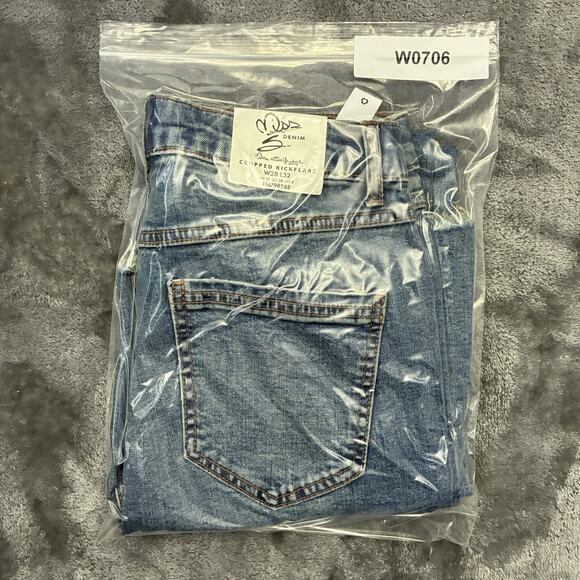 Miss Selfridge Denim Jeans Women 28x32 Blue Cropped Kickflare Boot Cowboy Pants - Picture 14 of 14